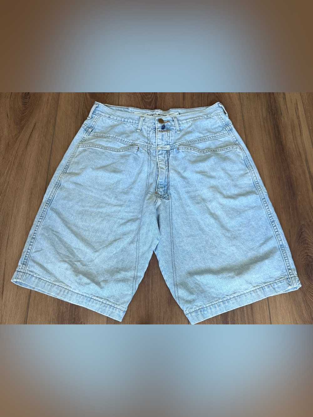Vintage Girbaud Denim Shorts USA Made 32 Light Wash 90s Men